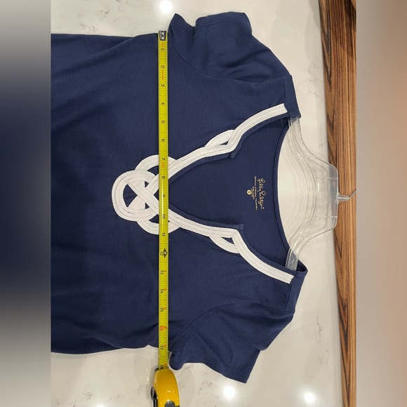 LILLY PULITZER Brewster Tshirt in navy. Size S - Picture 7 of 8